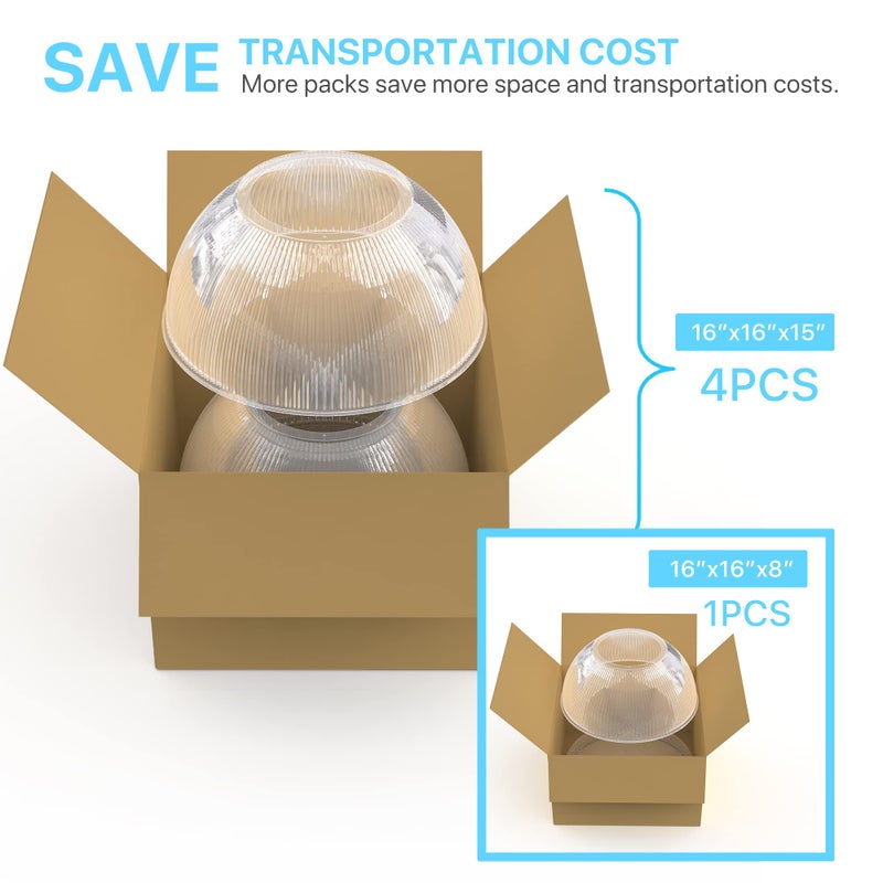 HYPERLITE 60 Degree PC Reflector ONLY for Hero Series LED High Bay Light 1-Pack (Clear with Cover) - Image 5